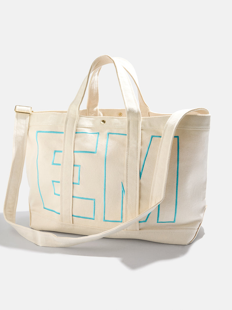 BaubleBar Turquoise - 
    Personalized tote bag in 3 sizes - select 2-3 initials
  
