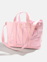 BaubleBar Lilac - 
    Personalized canvas tote bag with custom embroidered initials 
  
