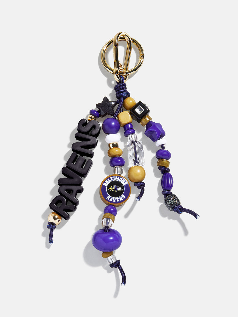 Baltimore Ravens NFL Beaded Bag Charm