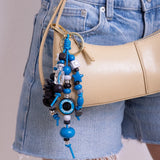 NFL Beaded Bag Charm - Carolina Panthers