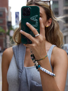 NFL Beaded Phone Charm - Philadelphia Eagles