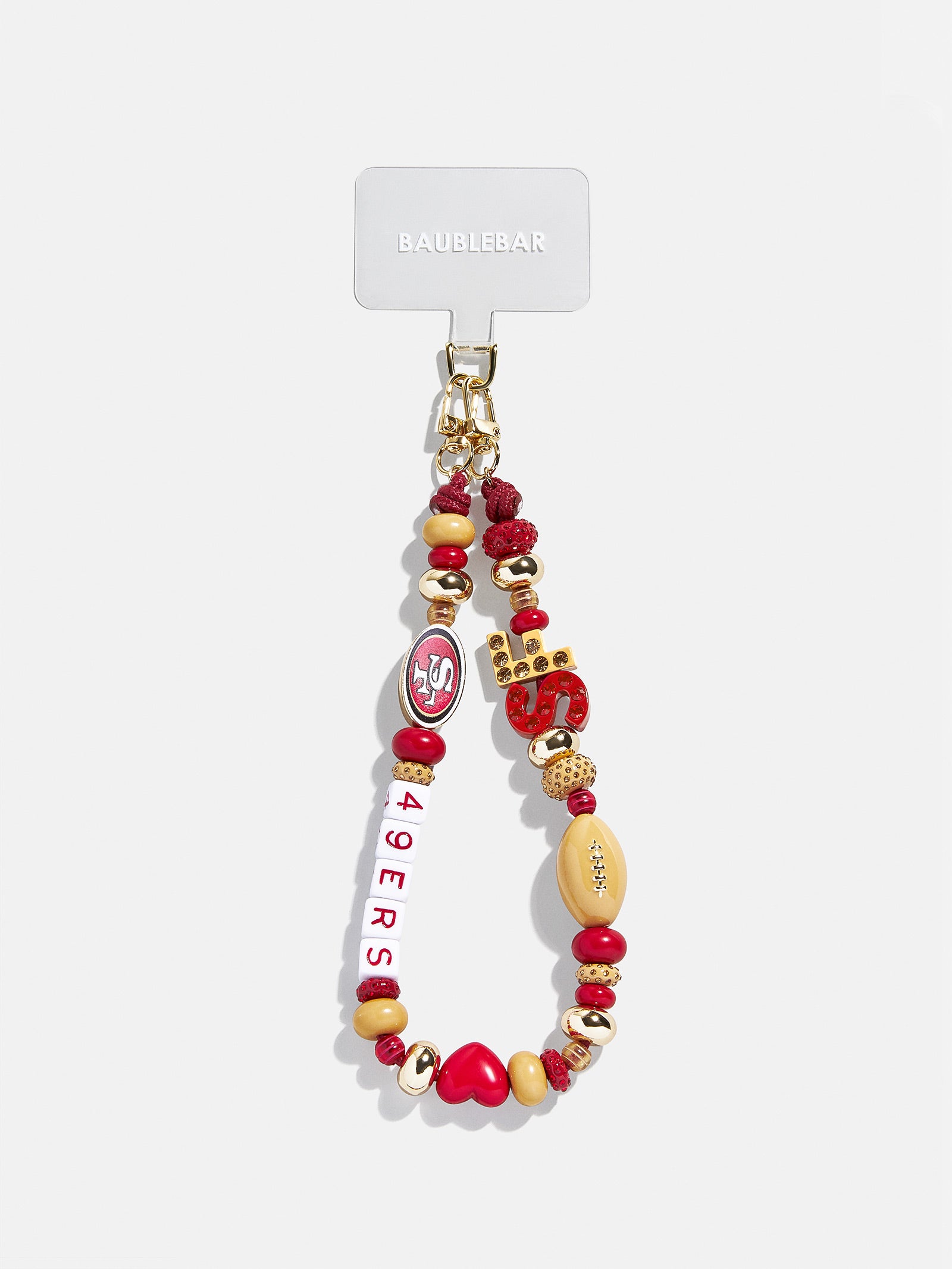 San Francisco 49ers NFL Beaded Phone Charm