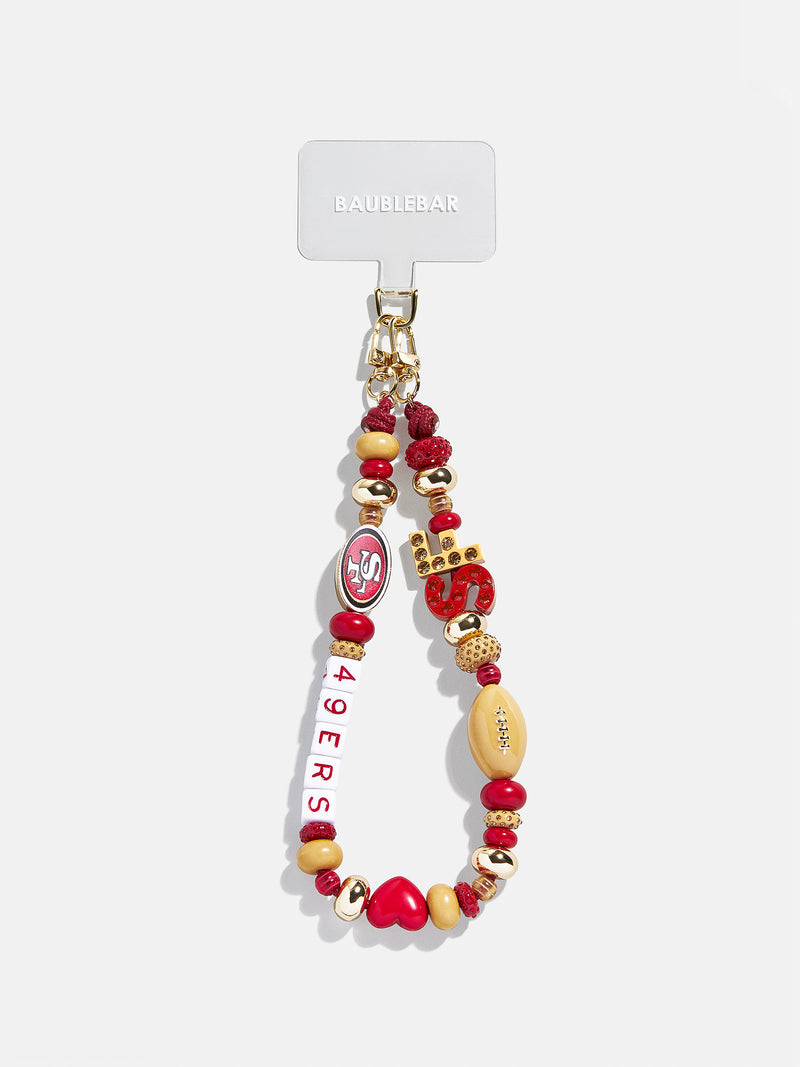 NFL Beaded Phone Charm - San Francisco 49ers