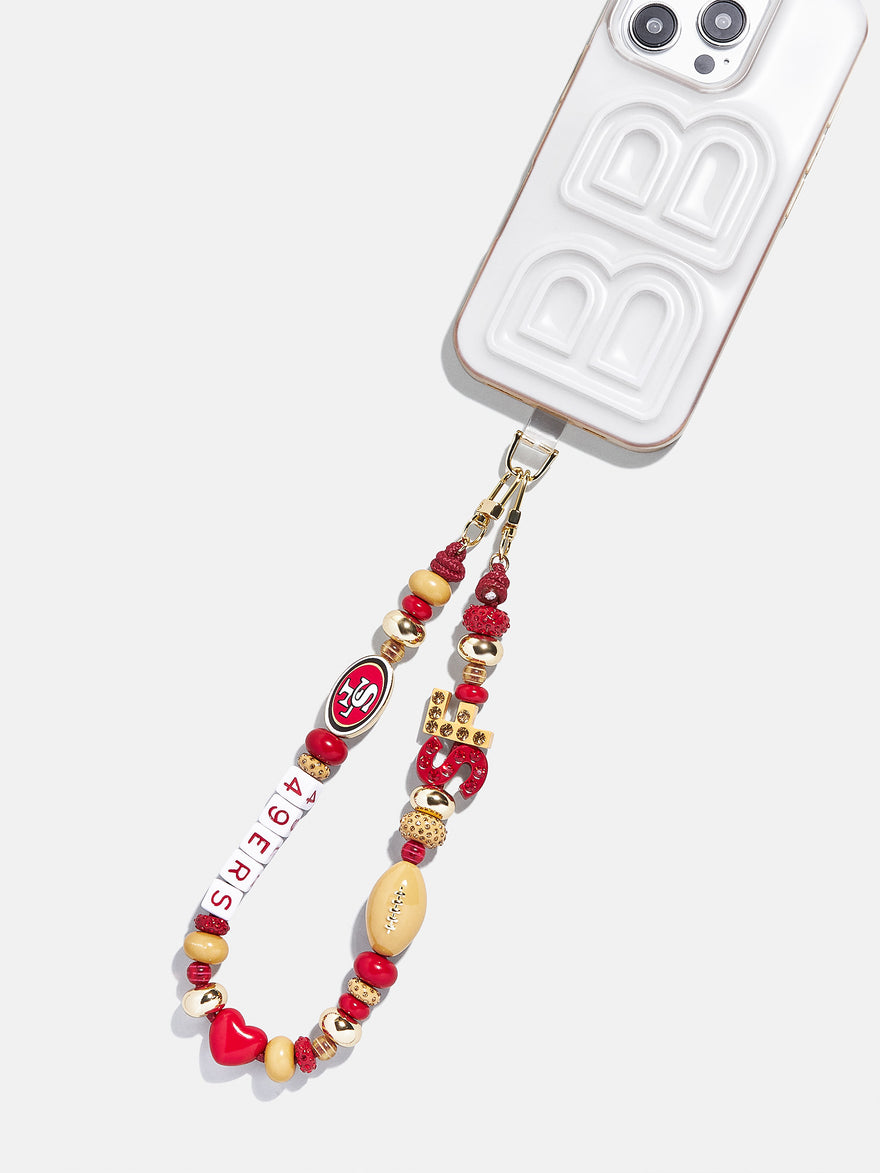 NFL Beaded Phone Charm - San Francisco 49ers