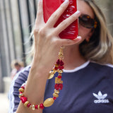 NFL Beaded Phone Charm - San Francisco 49ers