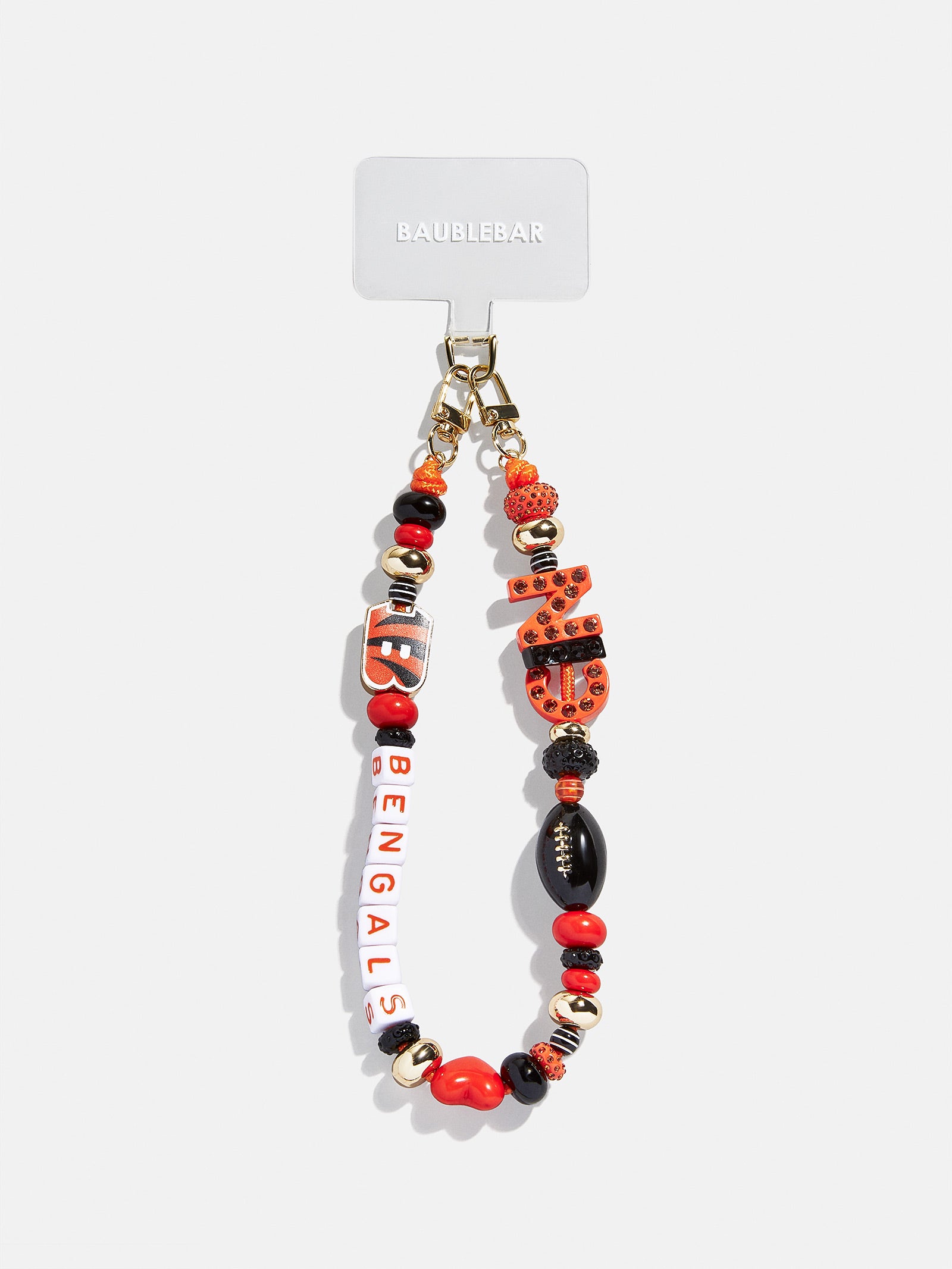 NFL Beaded Phone Charm - Cincinnati Bengals – Hands-free wristlet