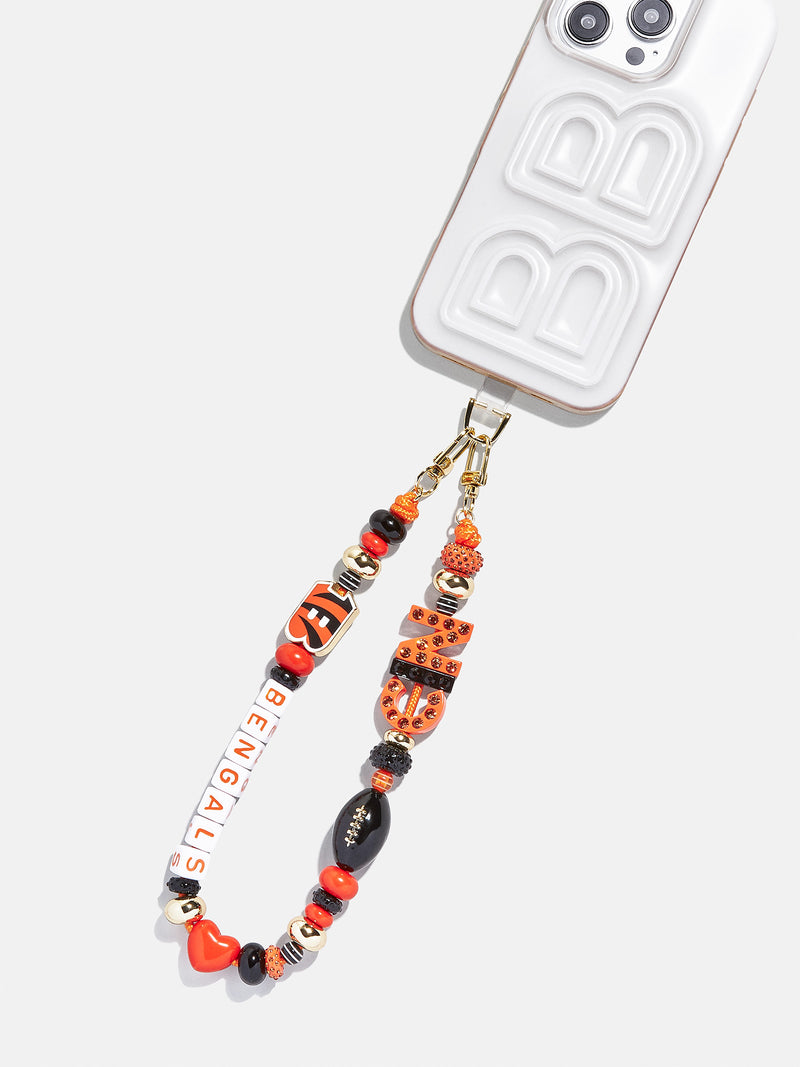 BaubleBar Cincinnati Bengals NFL Beaded Phone Charm - 
    Hands-free wristlet phone strap 
  

