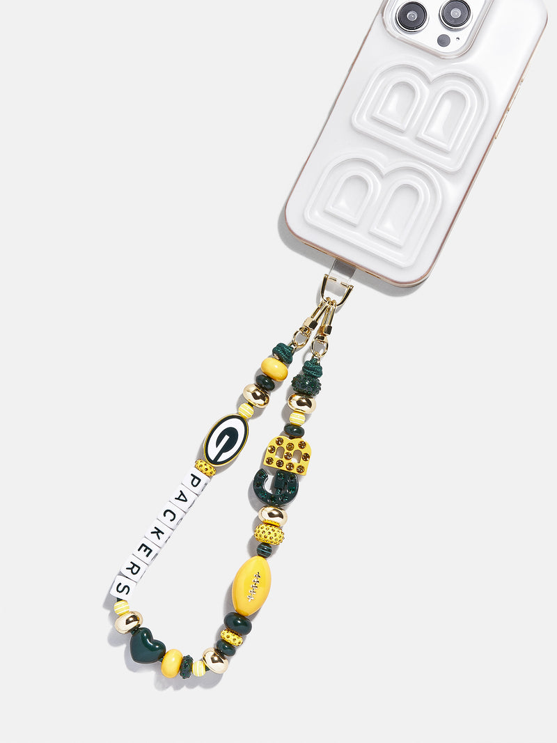 BaubleBar Green Bay Packers NFL Beaded Phone Charm - 
    Hands-free wristlet phone strap 
  
