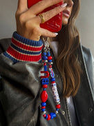 NFL Beaded Phone Charm - Buffalo Bills
