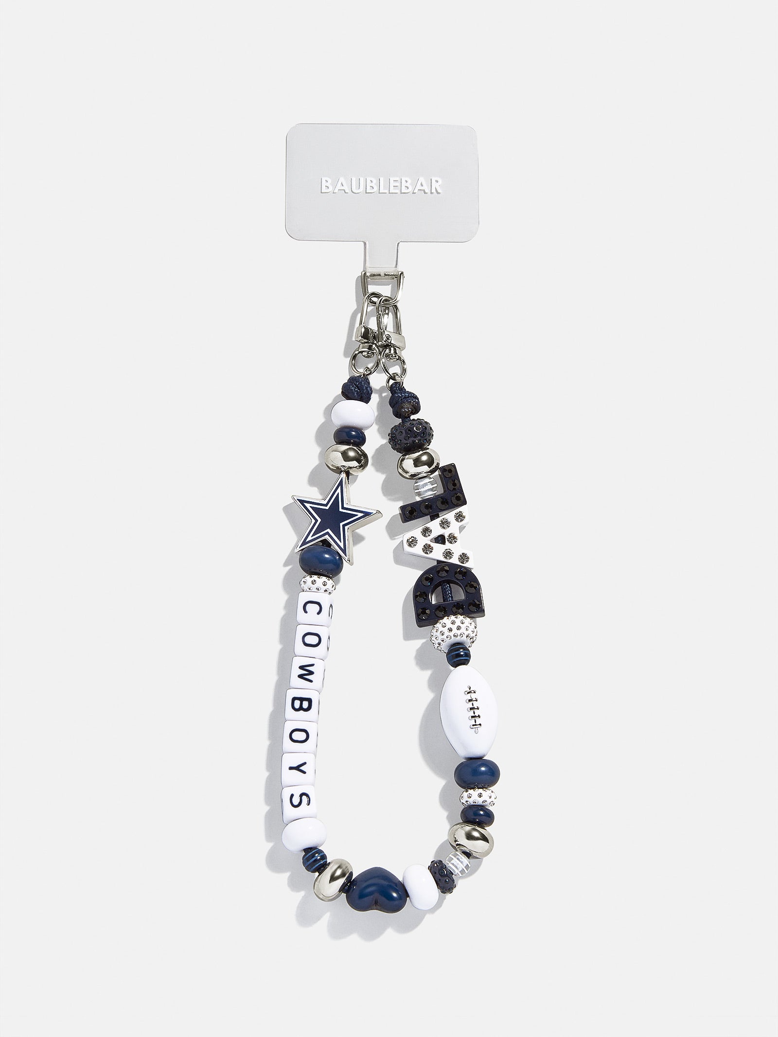 Dallas Cowboys NFL Beaded Phone Charm