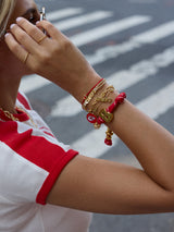 BaubleBar Kansas City Chiefs NFL Charm Bracelet - 
    Gold bracelet with charms
  
