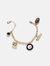 BaubleBar Pittsburgh Steelers NFL Charm Bracelet - 
    Gold bracelet with charms
  
