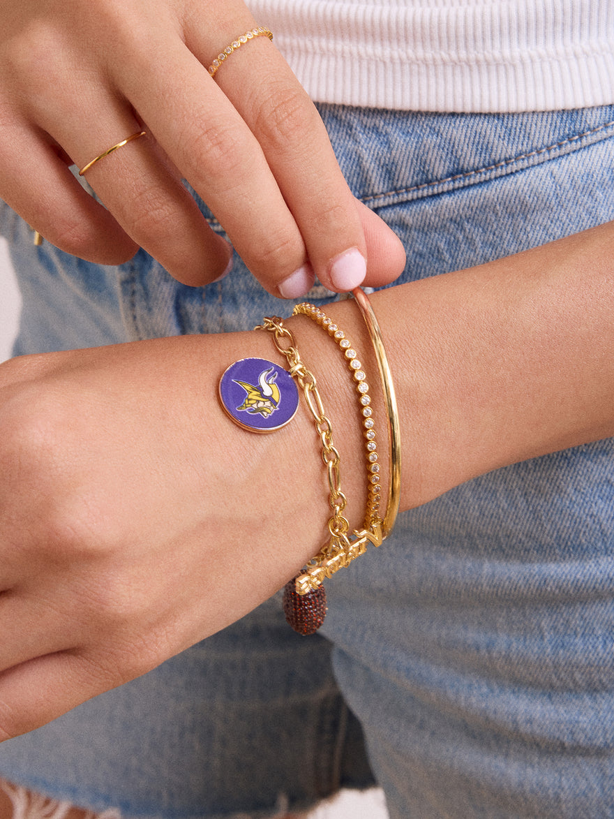NFL Charm Bracelet - Minnesota Vikings