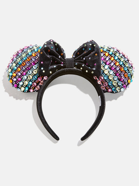 NWT Baublebar Knit Rainbow Mickey Minnie Disney Ears Minnie Mouse Disney Multicolored Gem Ears Headband - Minnie  main image 4