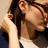 Raye Stud Earrings - Silver/Pavé