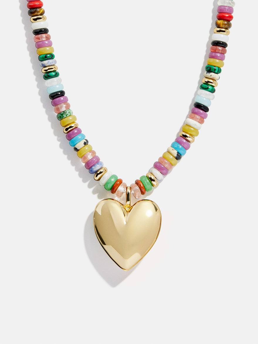 Millie Bubble Heart Necklace - Gold/Multi