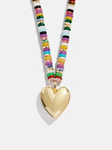 BaubleBar Millie Bubble Heart Necklace - Gold/Multi - 
    Beaded necklace with heart pendant
  
