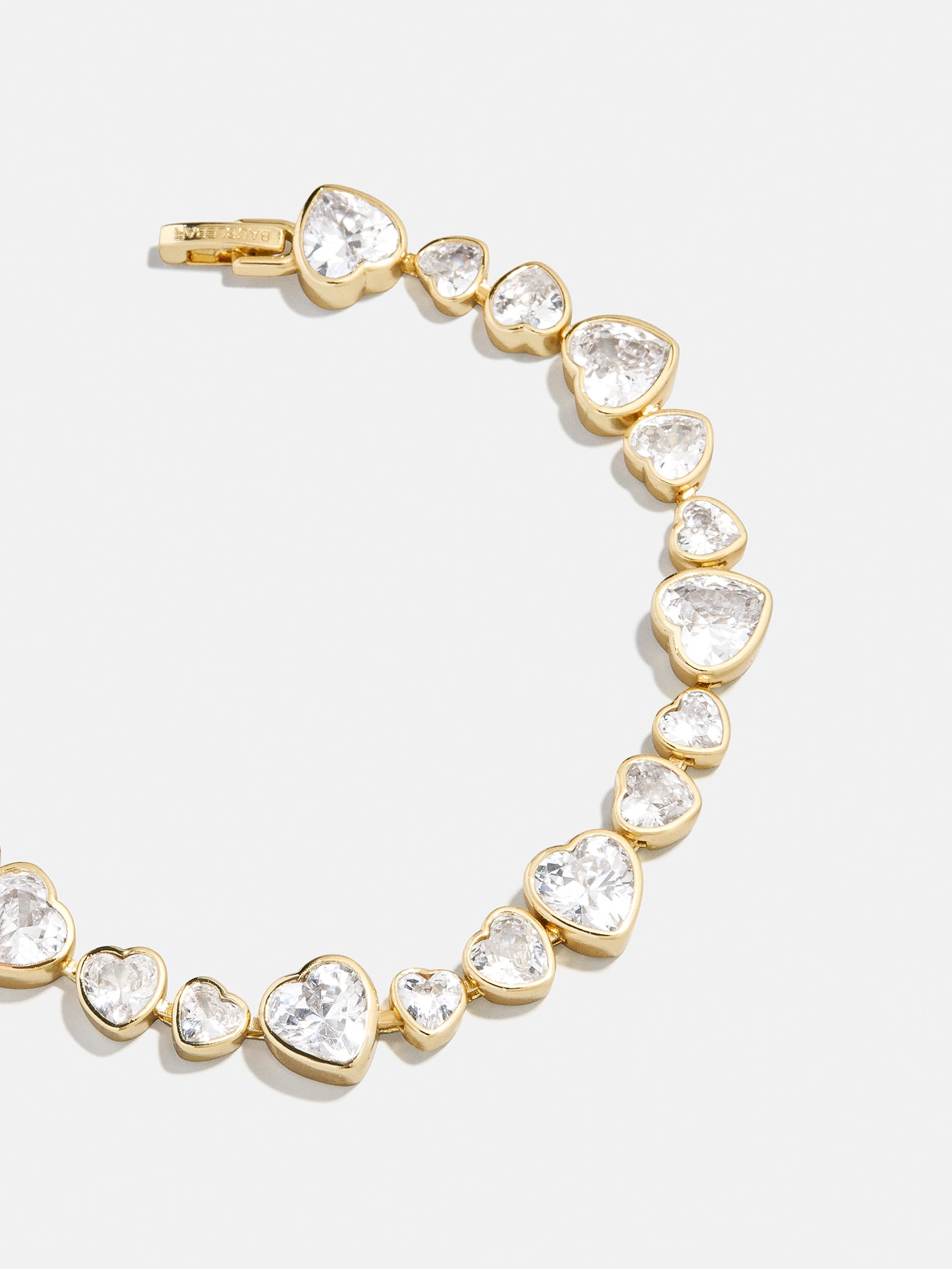 Zadie Heart Tennis Bracelet - Gold/Pavé