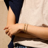 Zadie Heart Tennis Bracelet - Gold/Pavé