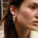 March of the Bling Statement Earrings - Red/Black Nutcracker