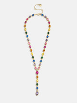 BaubleBar Glow With It Lariat Necklace - Multi - 
    Y-shaped Christmas lights necklace
  
