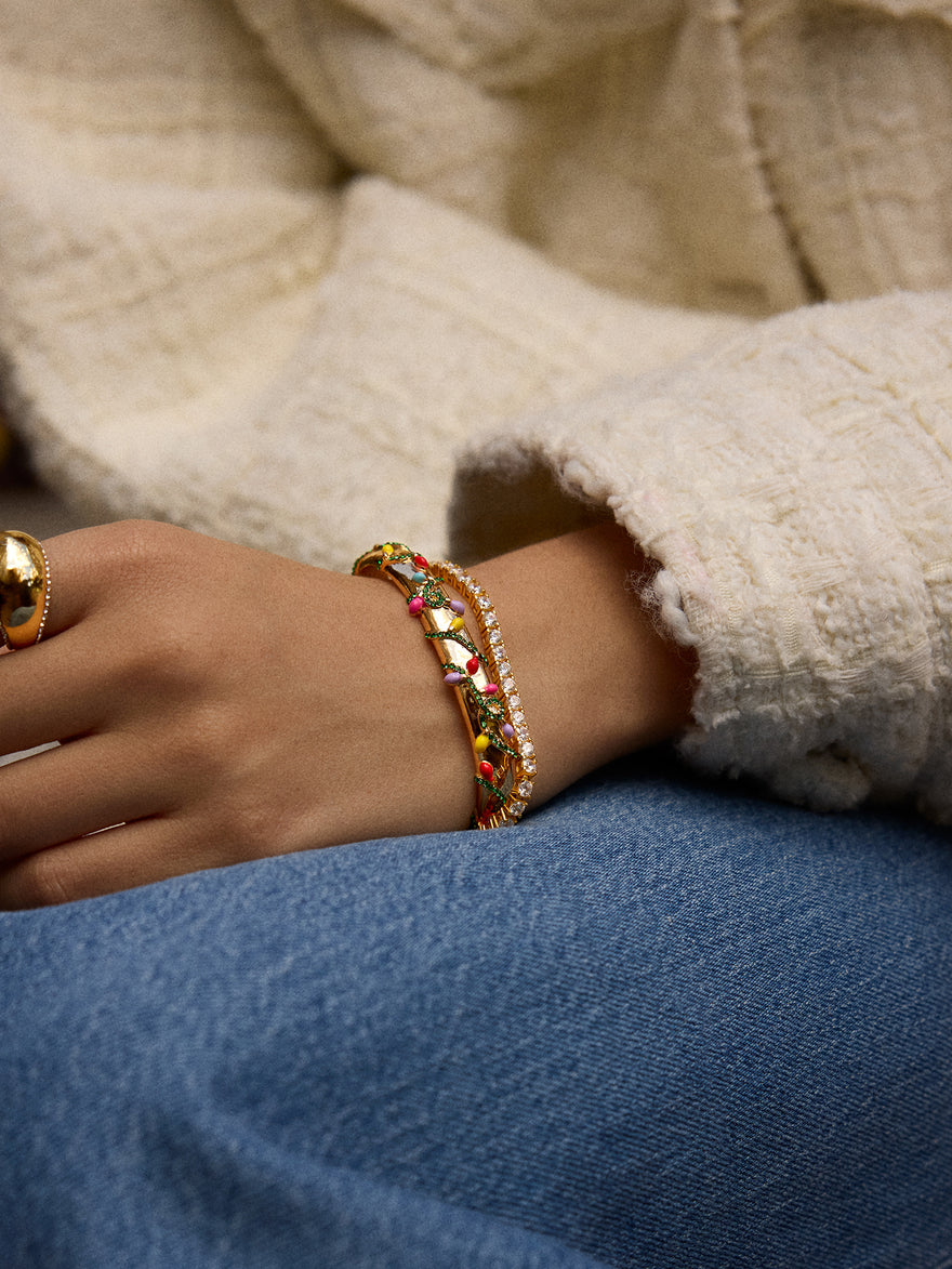 That’s Watts Up Cuff Bracelet - Gold/Multi