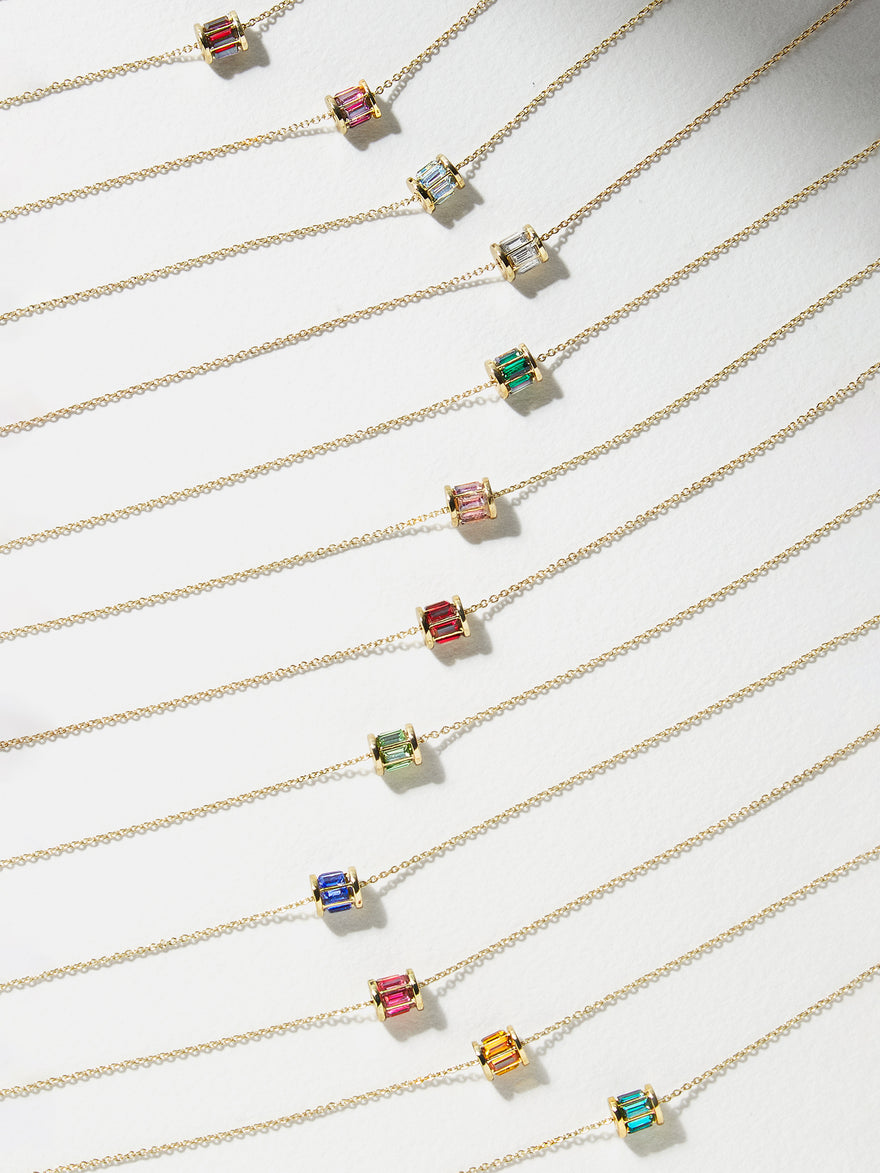 Tatum Birthstone Necklace - Emerald