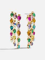 BaubleBar Jingle Lady Statement Earrings - Christmas Lights - 
    Christmas crystal earrings  
  
