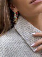 Jingle Lady Statement Earrings - Christmas Lights