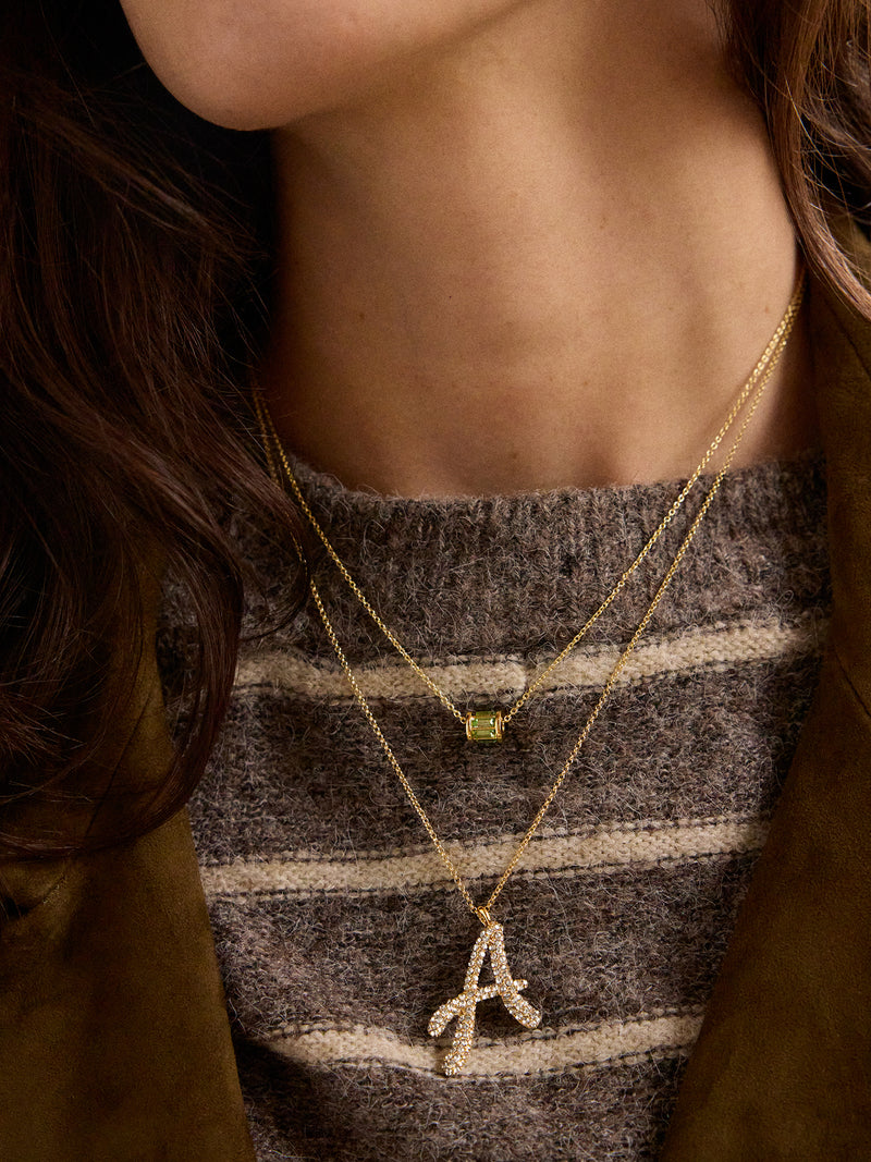 BaubleBar Signature Initial Necklace - Gold/Pavé - 
    Black Friday Deal
  
