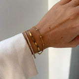 Rumi Open Cuff Bracelet - Gold/Pavé