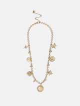 BaubleBar Star Power Celestial Charm Necklace - Gold/Pavé - 
    Gold chains with charms 
  
