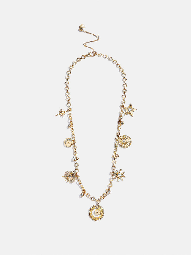 BaubleBar Star Power Celestial Charm Necklace - Gold/Pavé - 
    Gold chains with charms 
  
