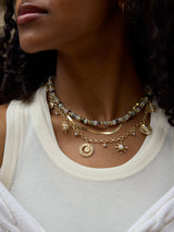 BaubleBar Star Power Celestial Charm Necklace - Gold/Pavé - 
    Gold chains with charms 
  
