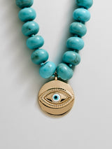 BaubleBar Joan Semi-Precious Evil Eye Necklace - Gold/Turquoise - 
    Enjoy 20% Off: Big Summer Kickoff
  
