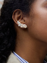 BaubleBar Gabbriette Crawler Earrings - Pearl - 
    Pearl stud earrings with crystals  
  
