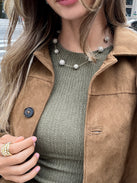 Blair Necklace - Gold/Pavé