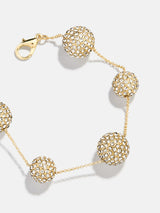 BaubleBar Blair Pearl Bracelet - Gold/Pavé - 
    Pavé pearls on a gold chain 
  
