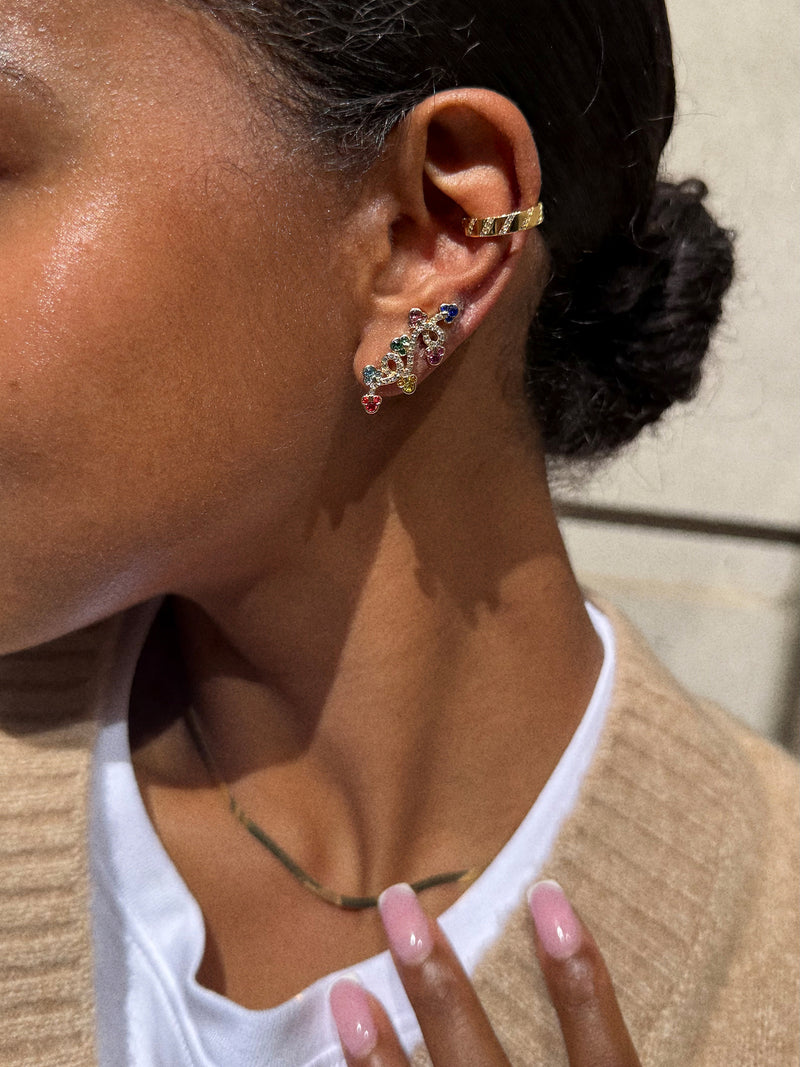 BaubleBar Disney Mickey Mouse Christmas Lights Crawler Earrings - Holiday Lights - 
    Disney holiday earrings 
  
