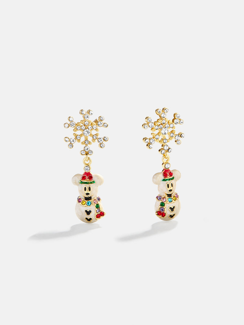 Disney Mickey Mouse Snowman Drop Earrings - Snowman