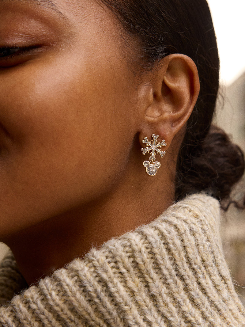 BaubleBar Disney Mickey Mouse Snowflake Drop Earrings - Snowflake - 
    Disney holiday earrings
  
