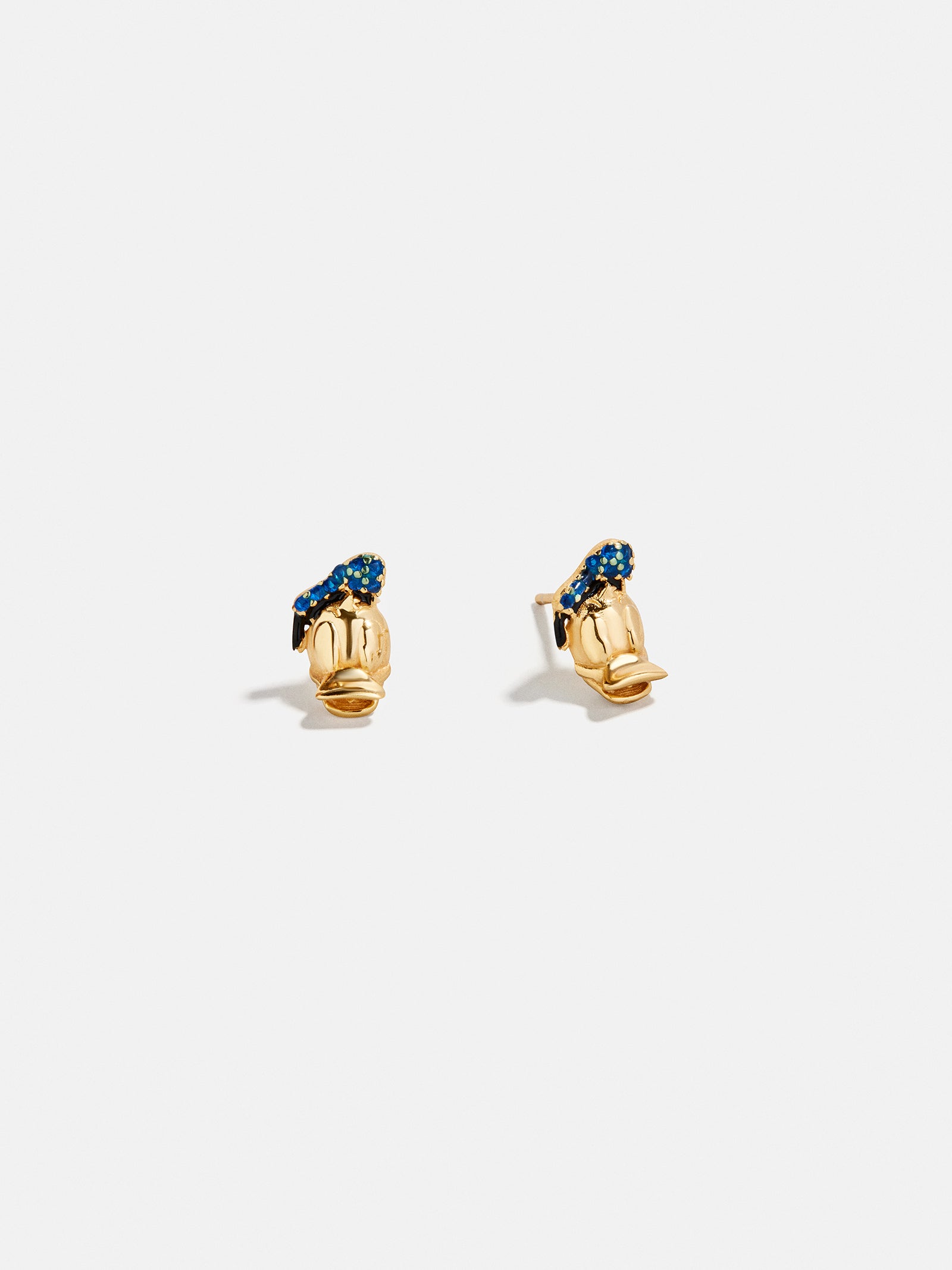 Disney Donald Duck 18K Gold Plated Sterling Silver Crystal Studs - Donald Duck