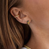 Disney Donald Duck 18K Gold Plated Sterling Silver Crystal Studs - Donald Duck