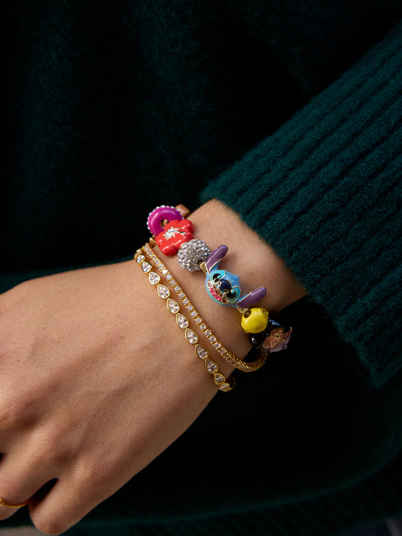 Set De 7 Accessoires Cheveux Et Bracelets Disney Stitch & Angel - Pour Les Jeunes Fans