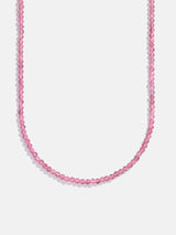 BaubleBar Semi-Precious Cluster Charm Necklace  Chain - Pink Tourmaline - 
    Pink tourmaline stackable necklace
  
