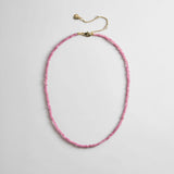 Mini Semi-Precious Necklace - Pink Tourmaline