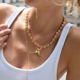 Mini Semi-Precious Necklace - Pink Tourmaline