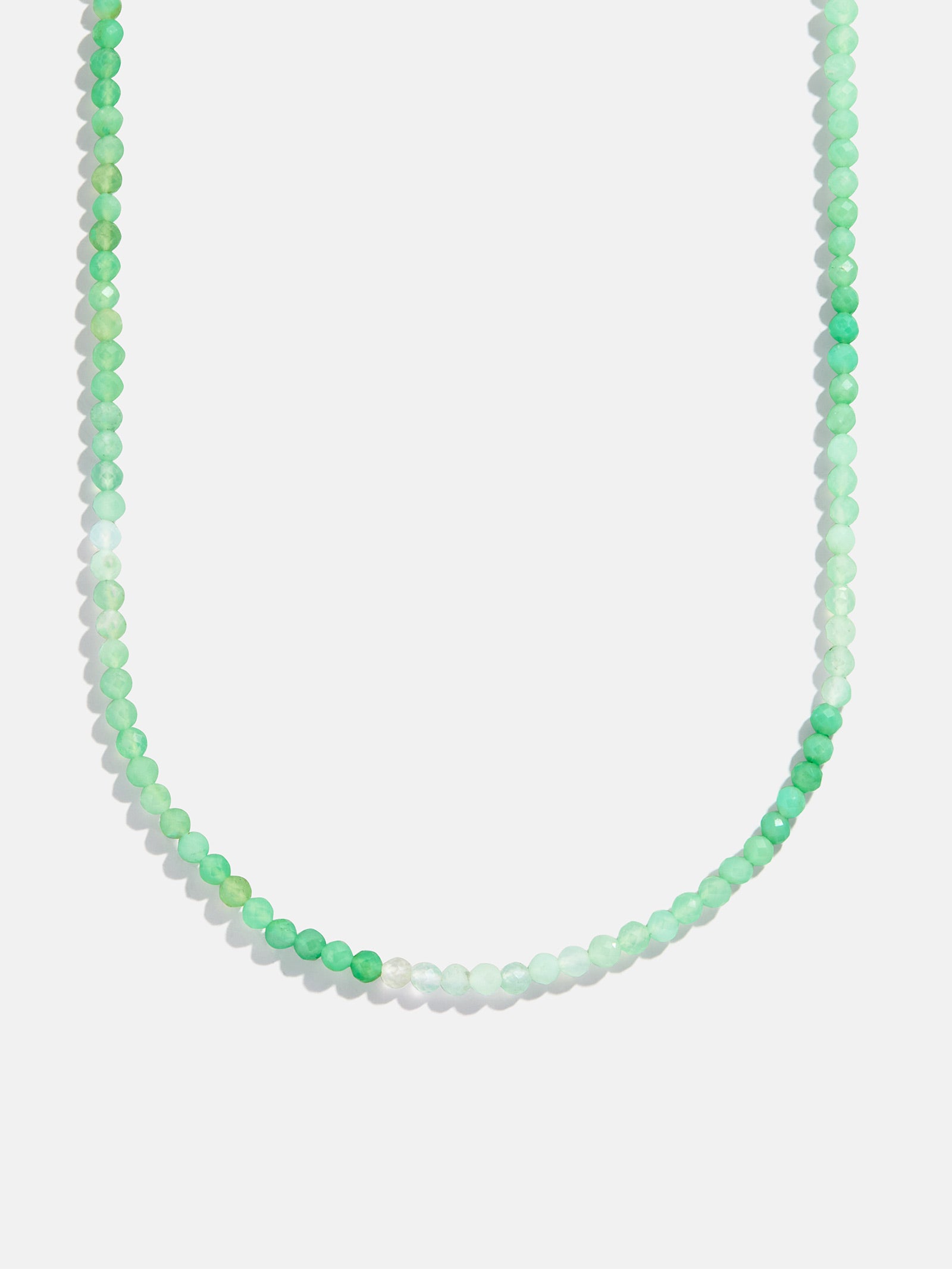 Semi-Precious Cluster Charm Necklace  Chain - Chrysoprase