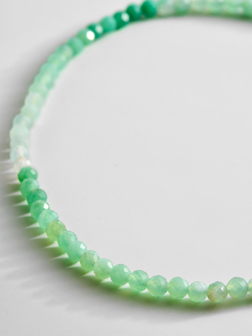 Mini Semi-Precious Necklace - Chrysoprase