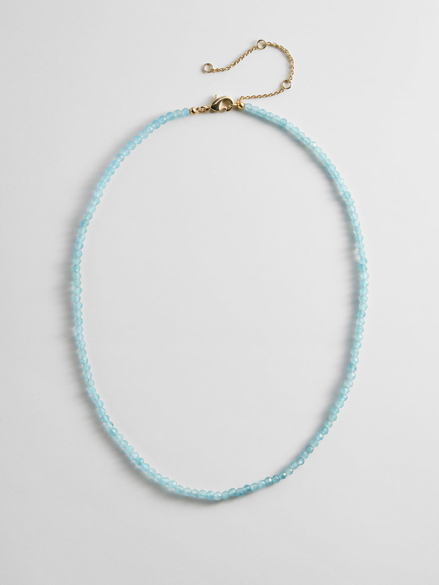 Mini Semi-Precious Necklace - Aquamarine